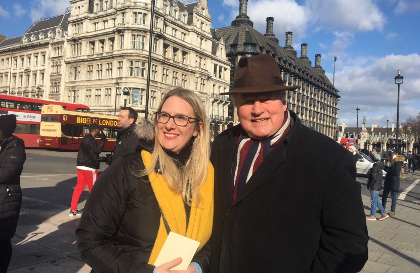 With Trudy Davey on Parliament Square