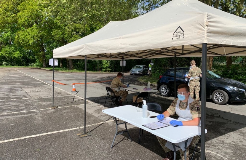 Army manning Pop-up Test Centre in Norman Park