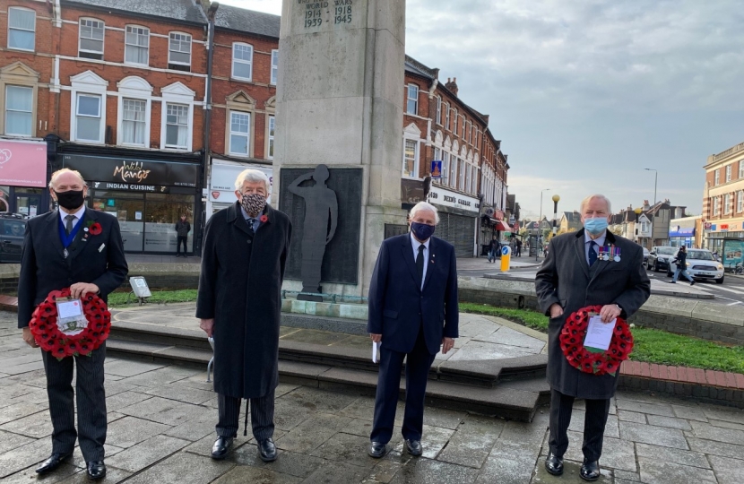 At Beckenham War Memorial on 8 November 2020