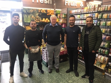 With the staff of Wickham Food Centre