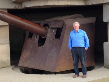 Bob at the Longues Battery in Normandy